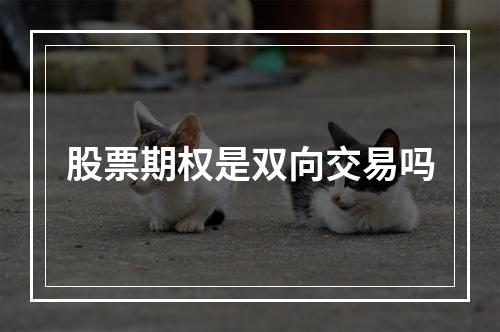 股票期权是双向交易吗