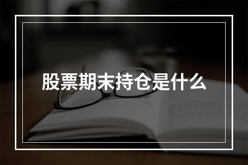 股票期末持仓是什么