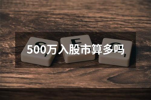 500万入股市算多吗