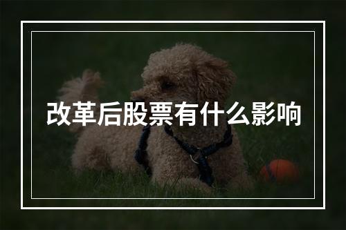 改革后股票有什么影响