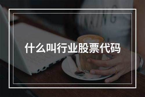 什么叫行业股票代码