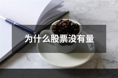 为什么股票没有量