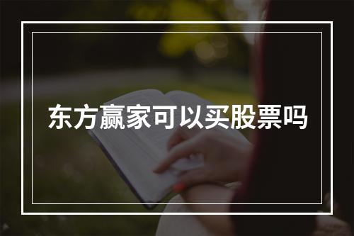 东方赢家可以买股票吗