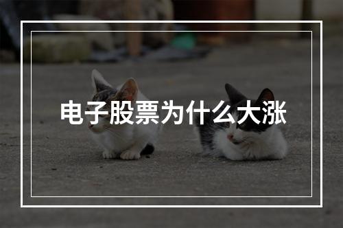 电子股票为什么大涨