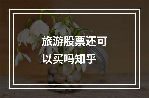 旅游股票还可以买吗知乎