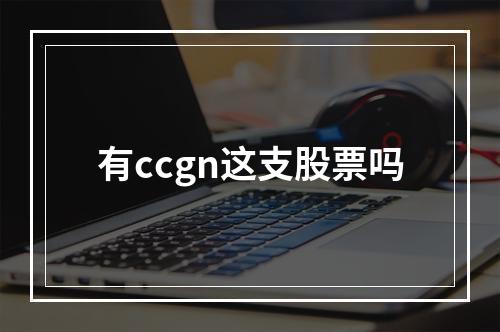 有ccgn这支股票吗