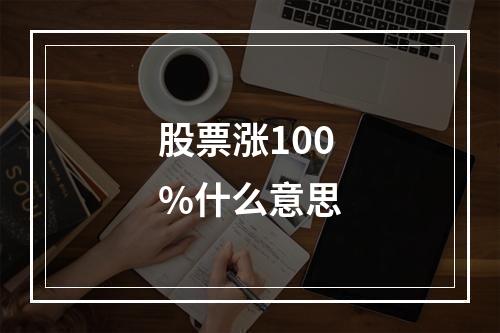 股票涨100%什么意思