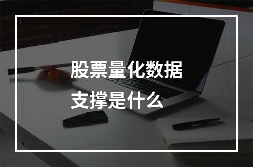 股票量化数据支撑是什么